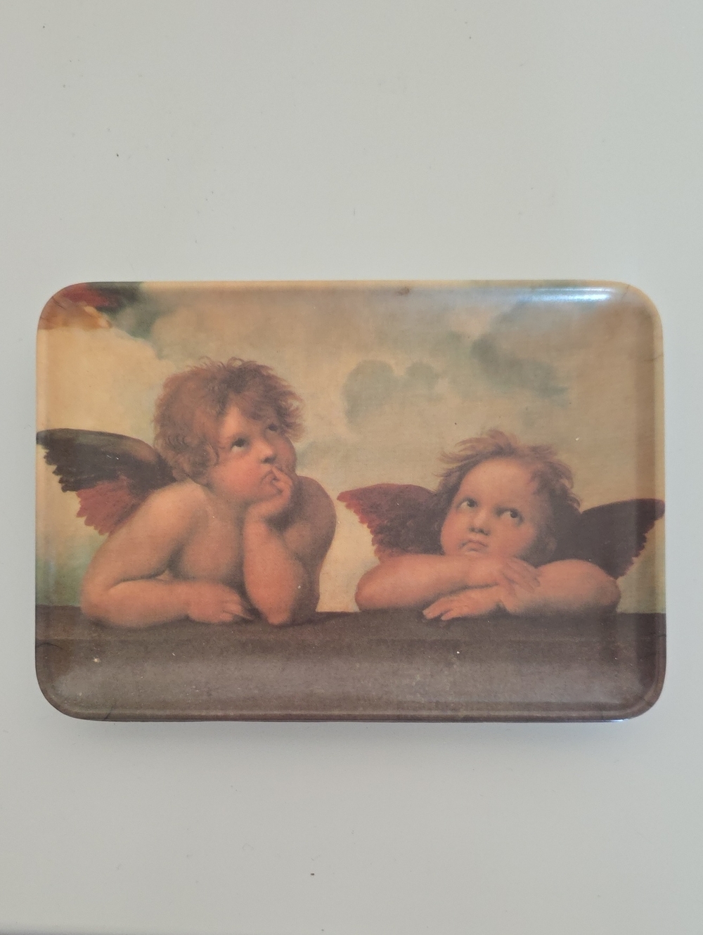 Decorative Cherub Storage Plate - Cream and Brown